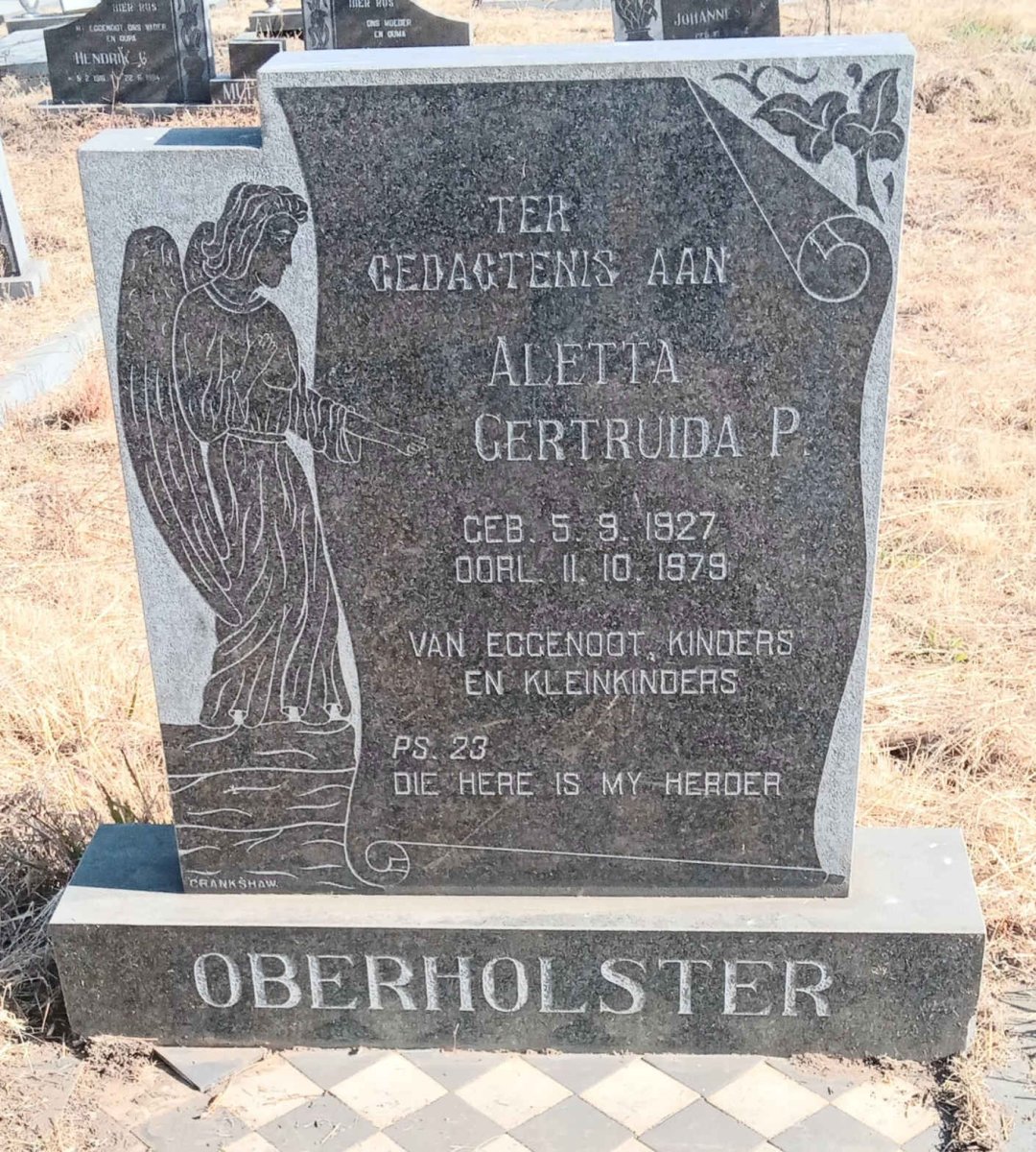 OBERHOLSTER Aletta Gertruida P. 1927-1979