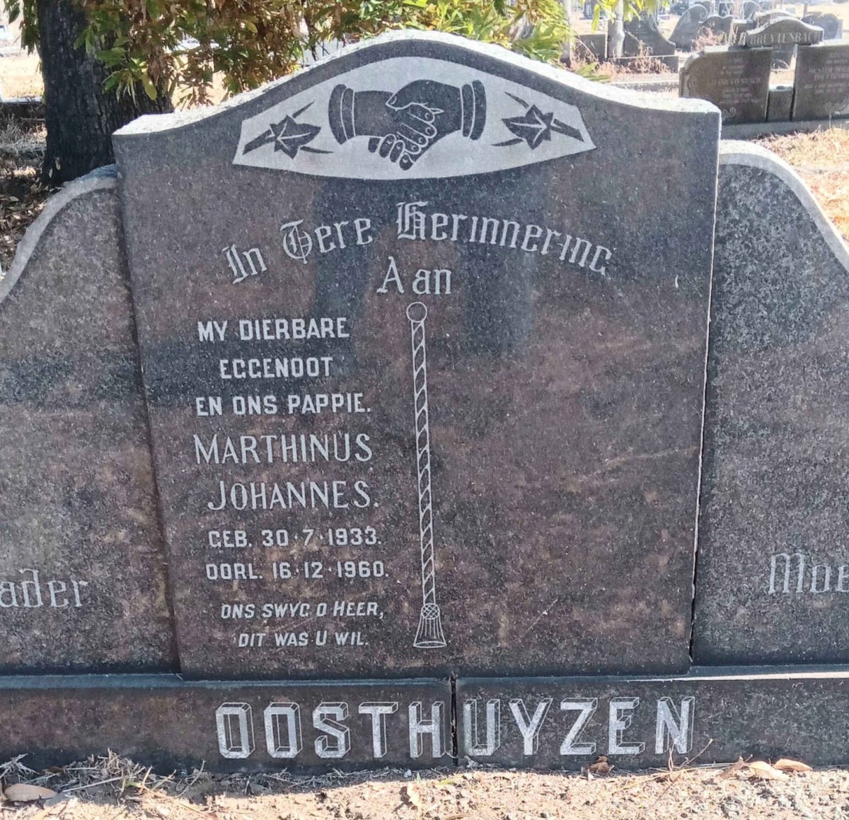 OOSTHUYZEN Marthinus Johannes 1933-1960