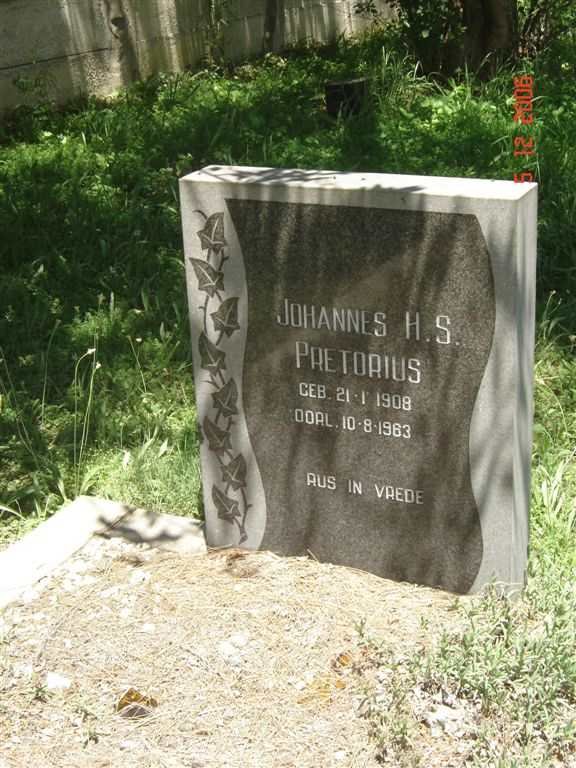 PRETORIUS Johannes H.S. 1908-1963