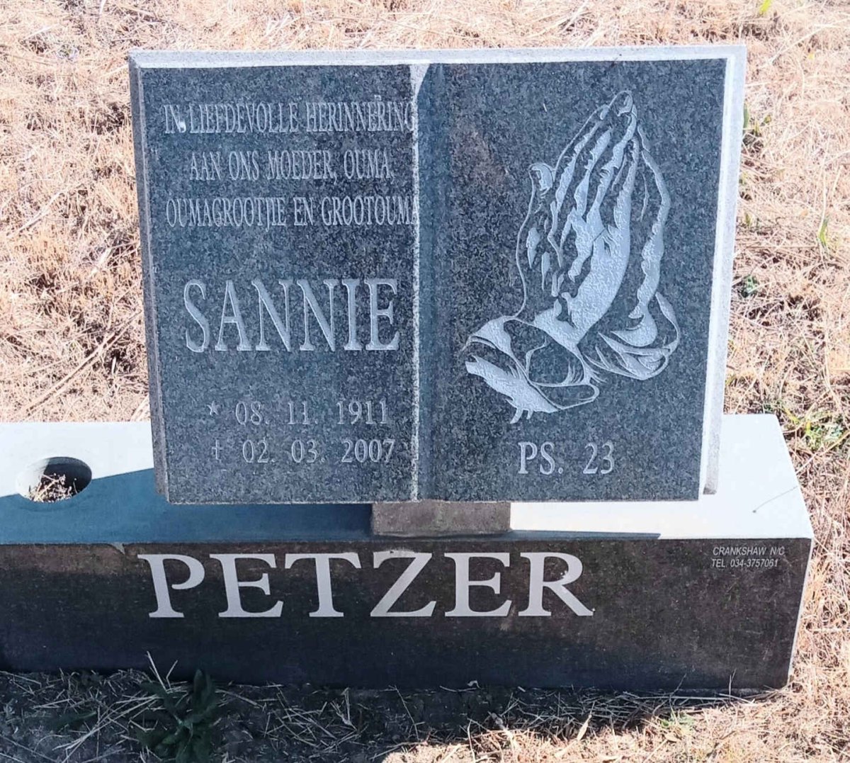 PETZER Sannie 1911-2007