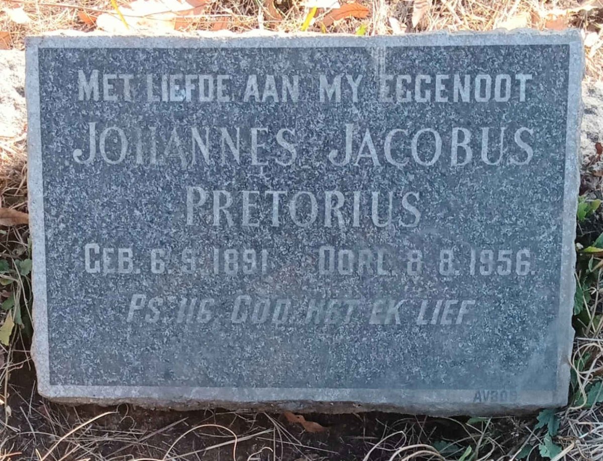 PRETORIUS Johannes Jacobus 1891-1956
