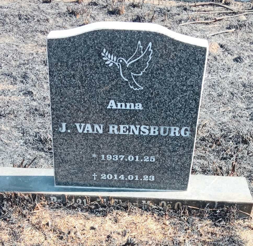 RENSBURG Anna, Janse van 1937-2014