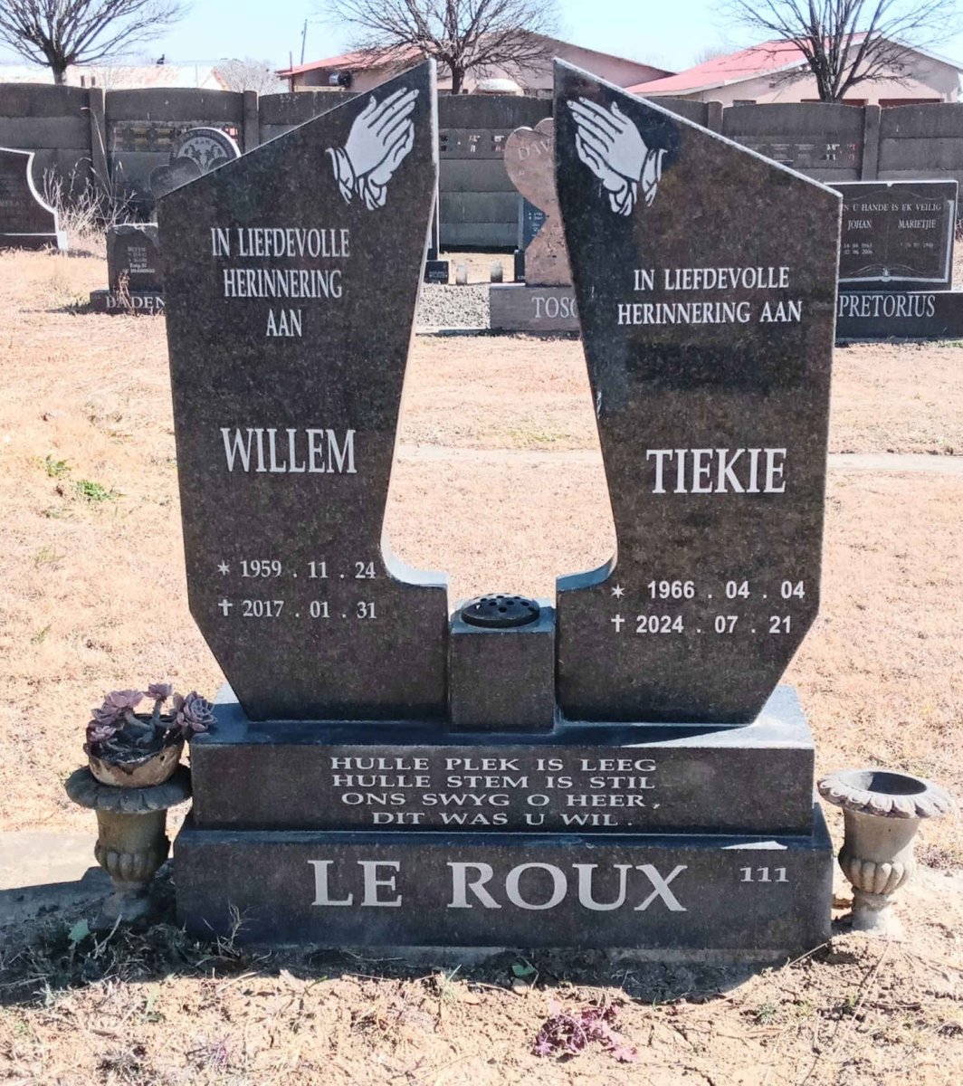 ROUX Willem, le 1959-2017 & Tiekie 1966-2024