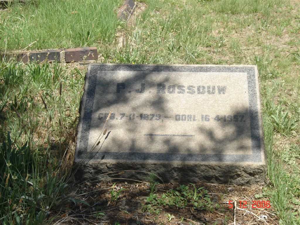 ROSSOUW P.J. 1879-1957