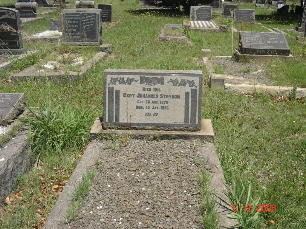 STRYDOM Gert Johannes 1876-1965