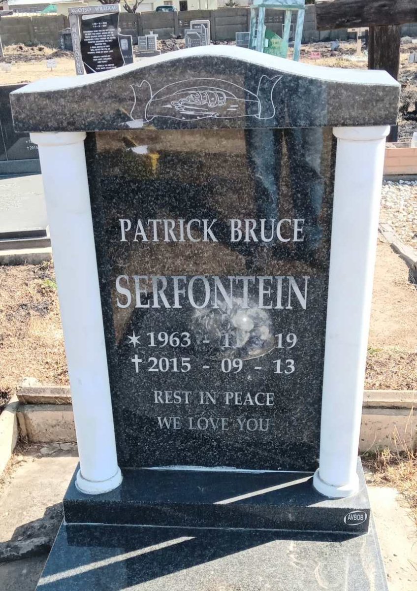 SERFONTEIN Patrick Bruce 1963-2015