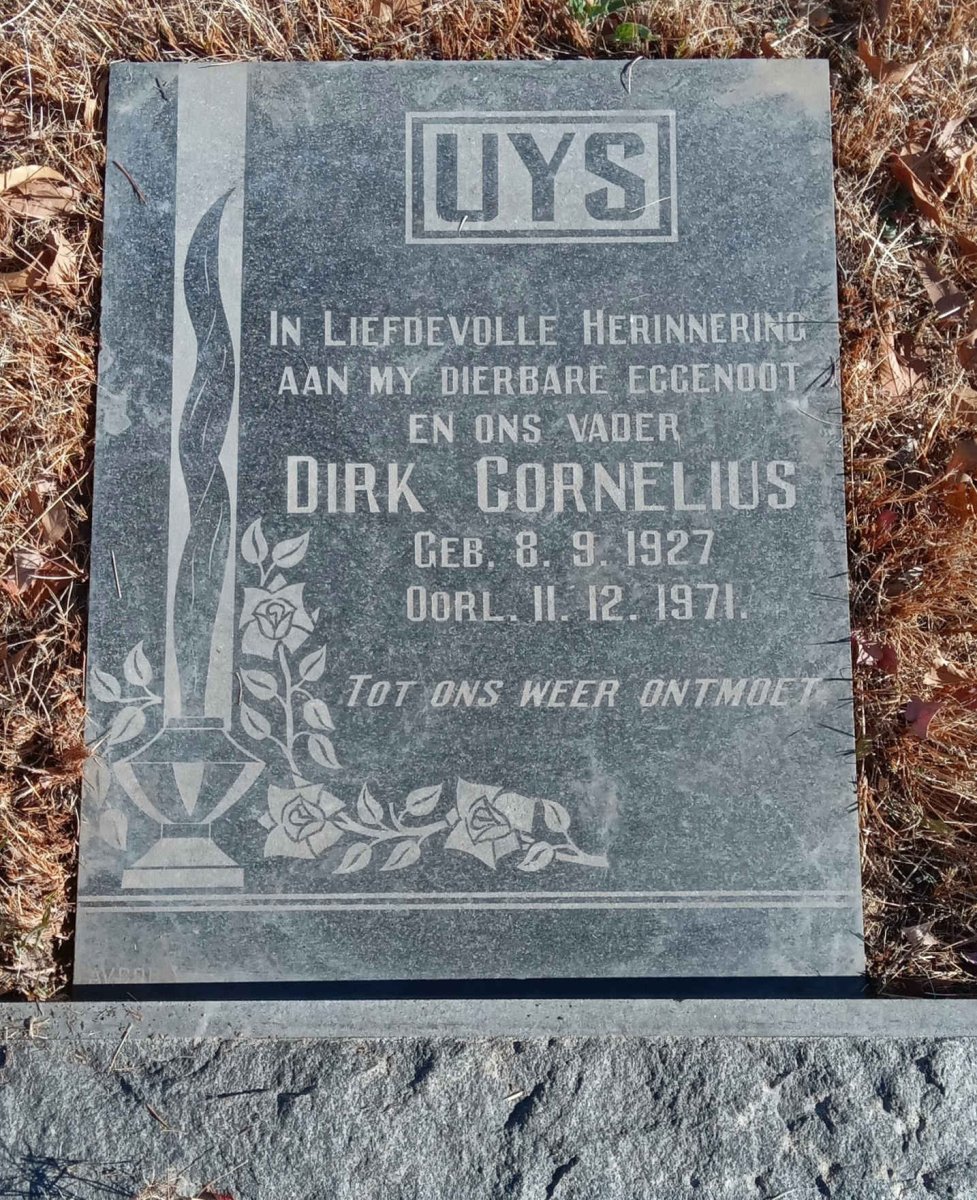 UYS Dirk Cornelius 1927-1971