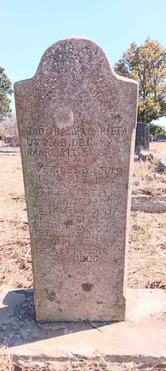 UYS Jacoba Magarieta 1897-192?