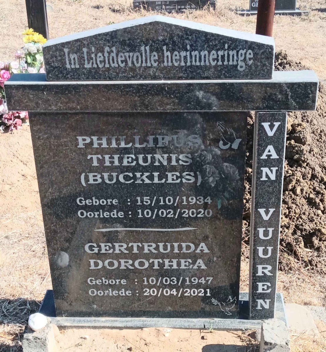 VUUREN Phillipus Theunis, van 1934-2020 & Gertruida Dorothea 1947-2021
