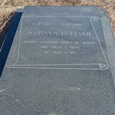 VYVER Johnny, v.d. 1913-1990