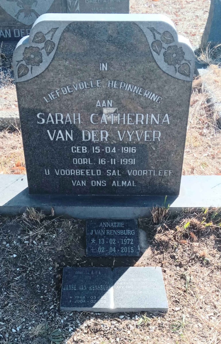 VYVER, van der :: J. VAN RENSBURG :: JANSE VAN RENSBURG