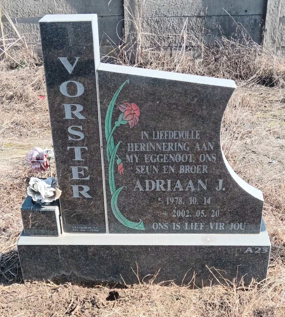VORSTER Adriaan J. 1978-2002