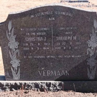 VERMAAK Rudolph M.J. 1918-1972 & Christina J. 1923-1964 