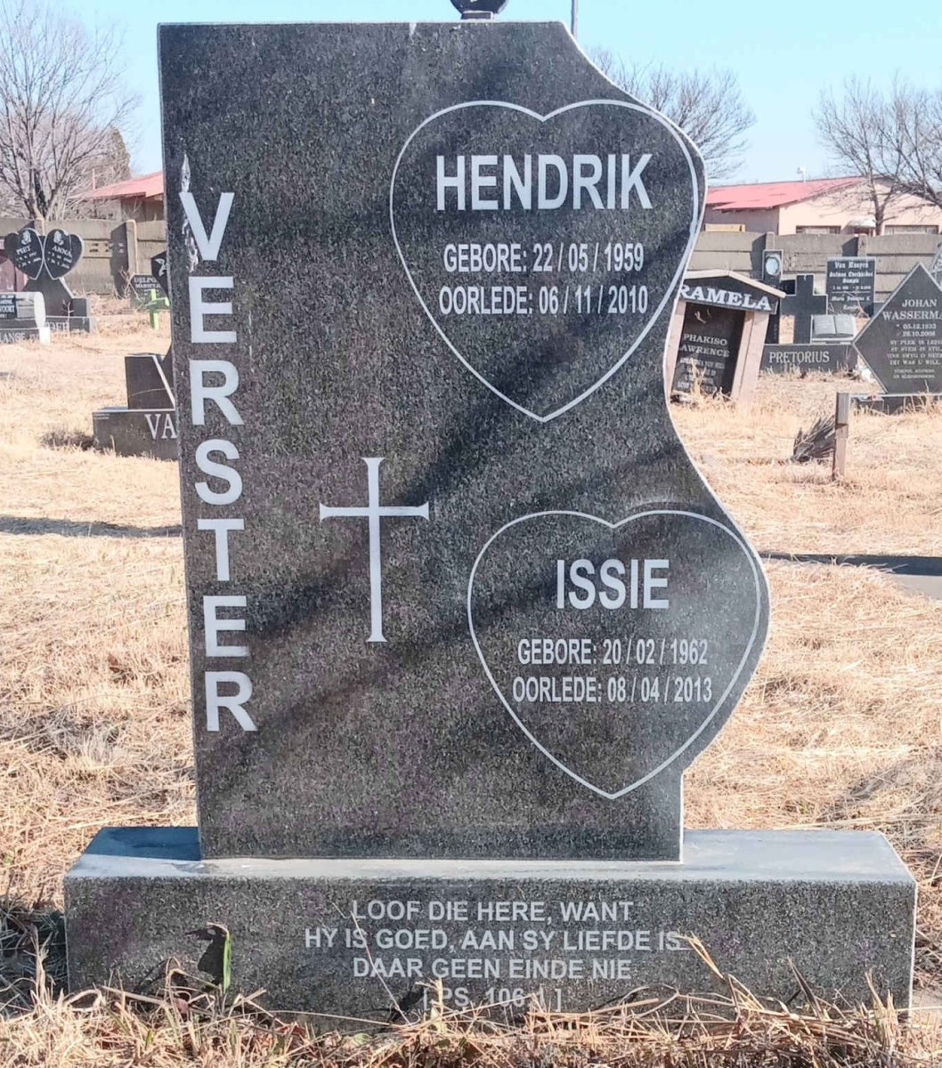 VERSTER Hendrik 1959-2010 & Issie 1962-2013