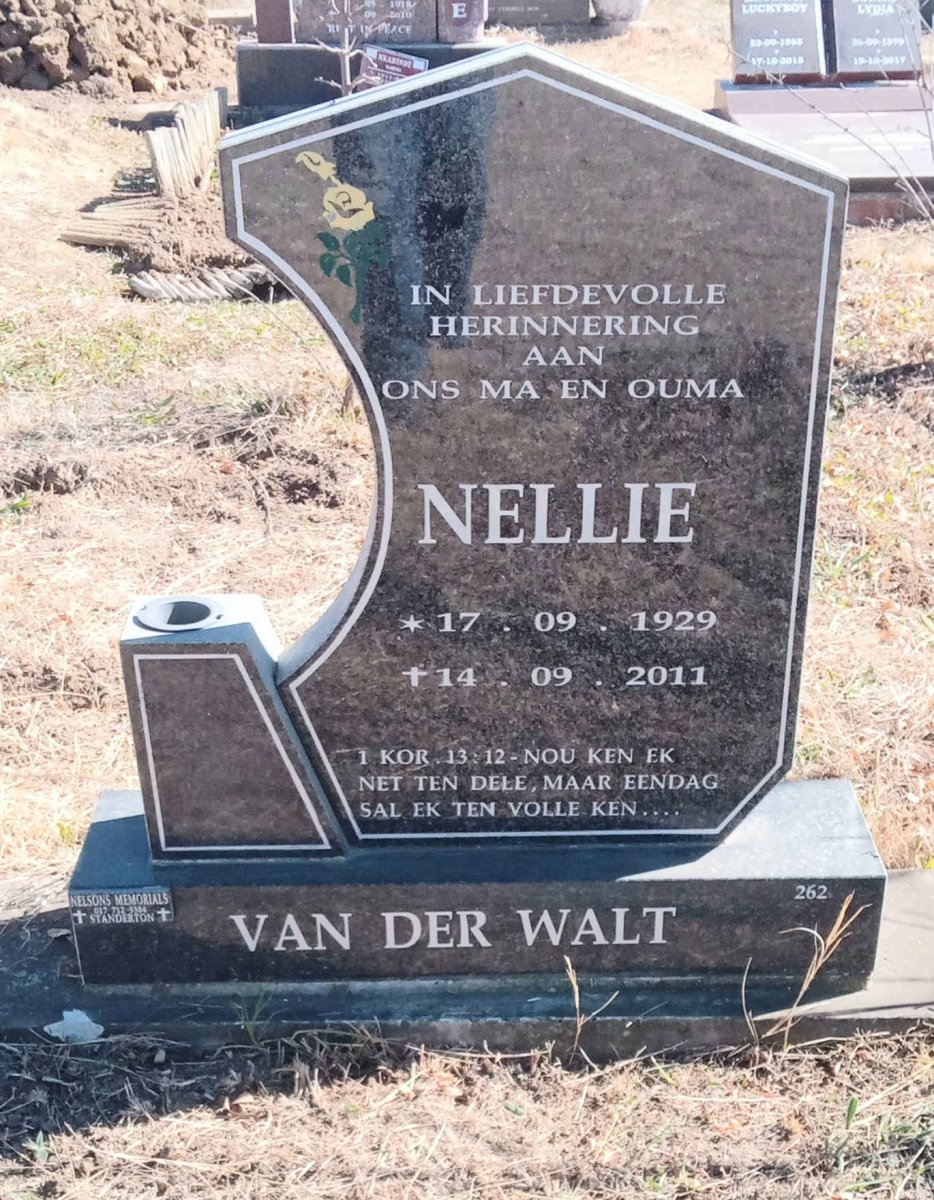 WALT Nellie, van der 1929-2011