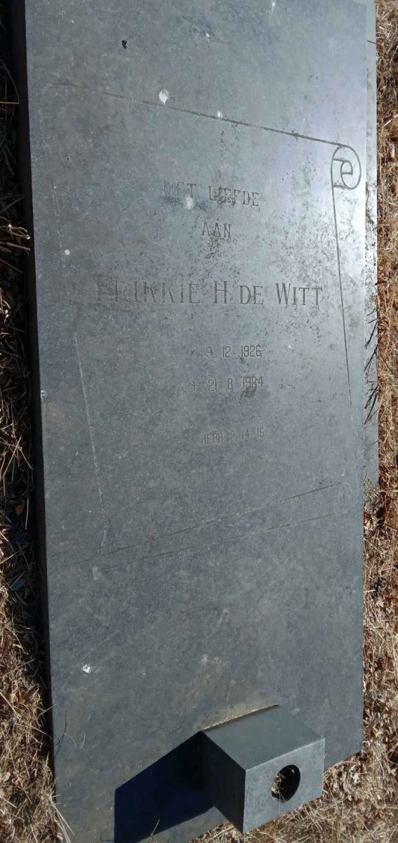 WITT Frikkie H., de 1926-1984