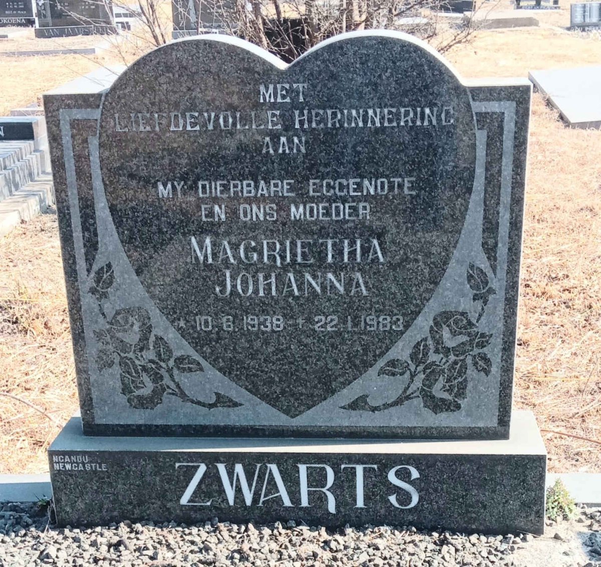 ZWARTS Magrietha Johanna 1938-1983