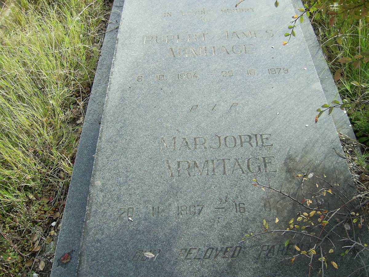 ARMITAGE Rupert James 1904-1979 &amp; Marjorie 1907-19??