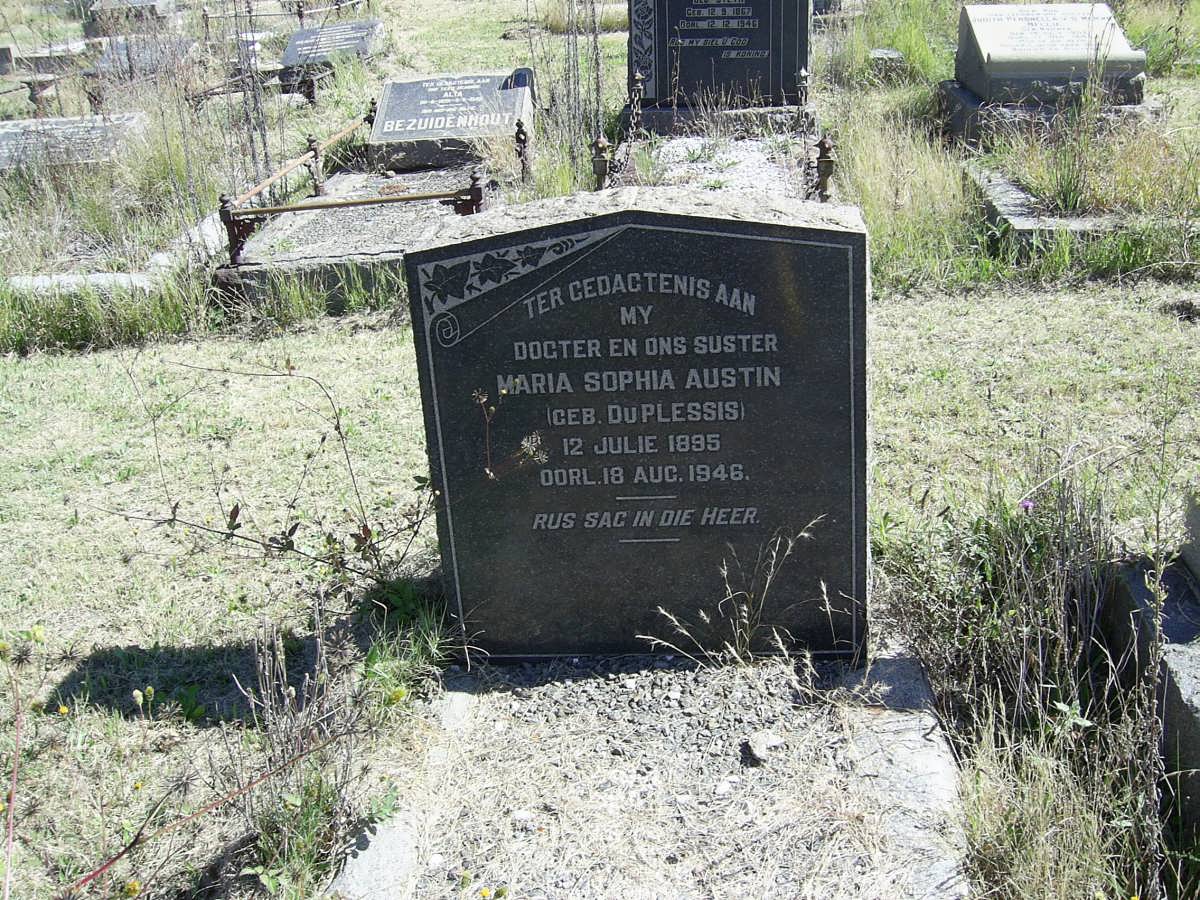 AUSTIN Maria Sophia nee DU PLESSIS 1895-1946