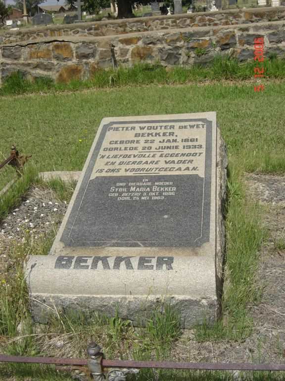 BEKKER Sybil Maria nee BEYERS 1886-1963