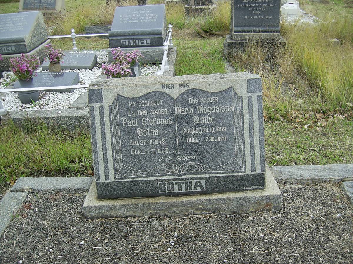 BOTHA Paul Stefanus 1873-1957 &amp; Maria Magdalena NEL 1889-1970
