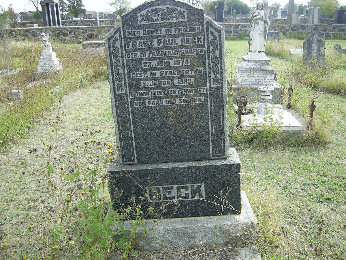 BECK Franz Paul 1874-1930