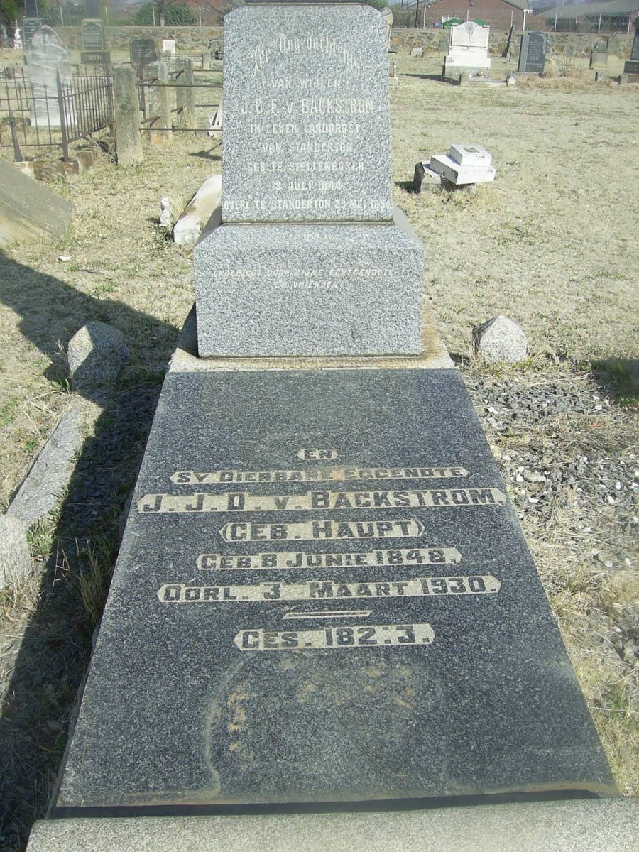 BACKSTROM J.G.F., von 1842-1894 &amp; J.J.D. HAUPT 1848-1930