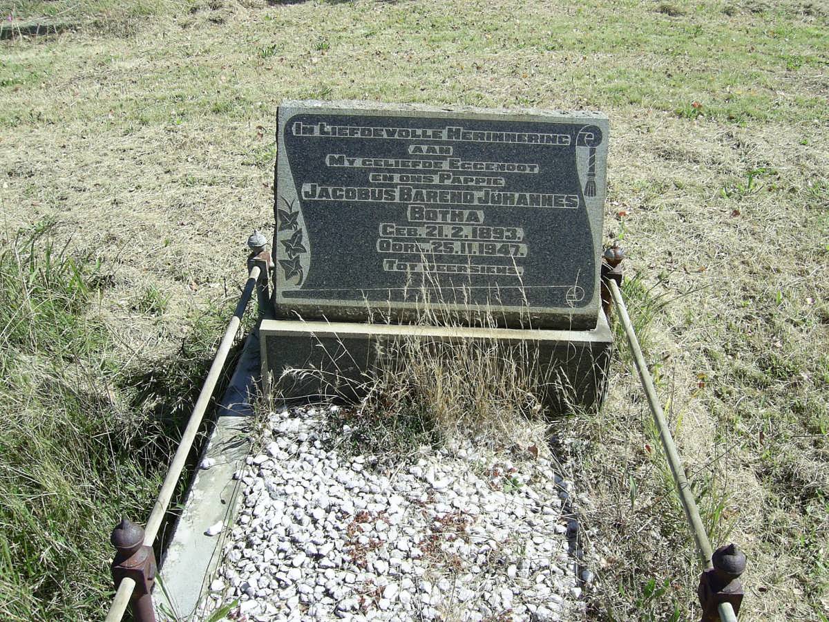 BOTHA Jacobus Barend Johannes 1893-1947