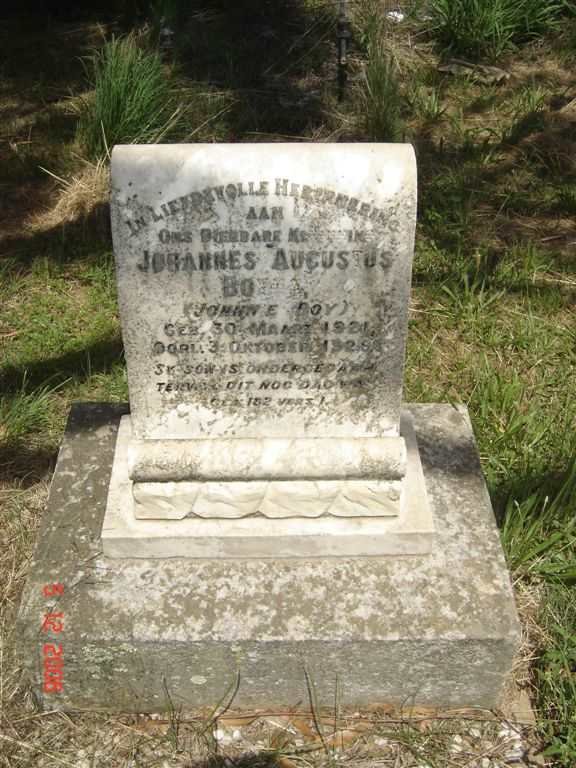 BOTHA Johannes Augustus 1921-1929