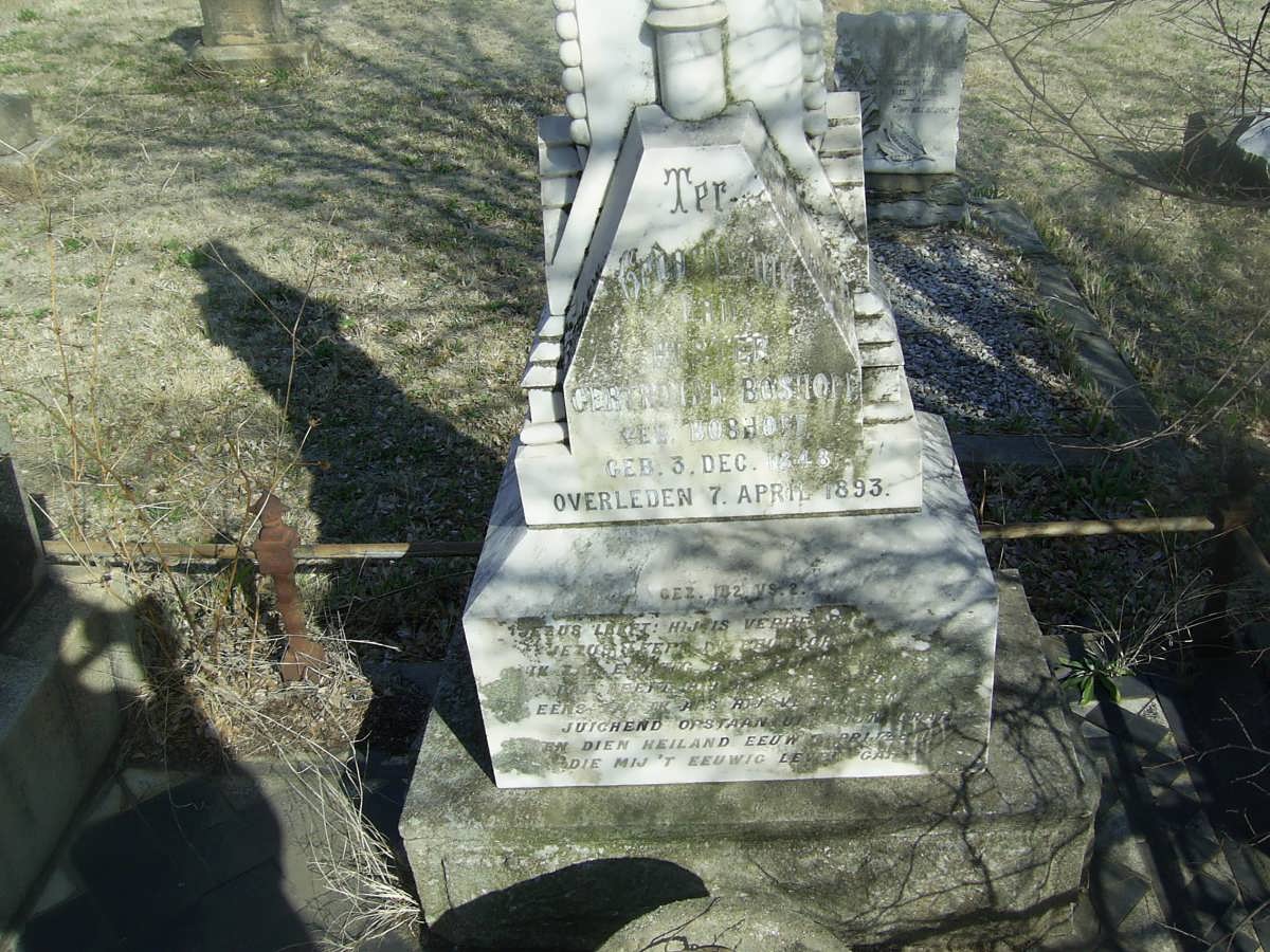 BOSHOFF Gerhardus  ?-1893