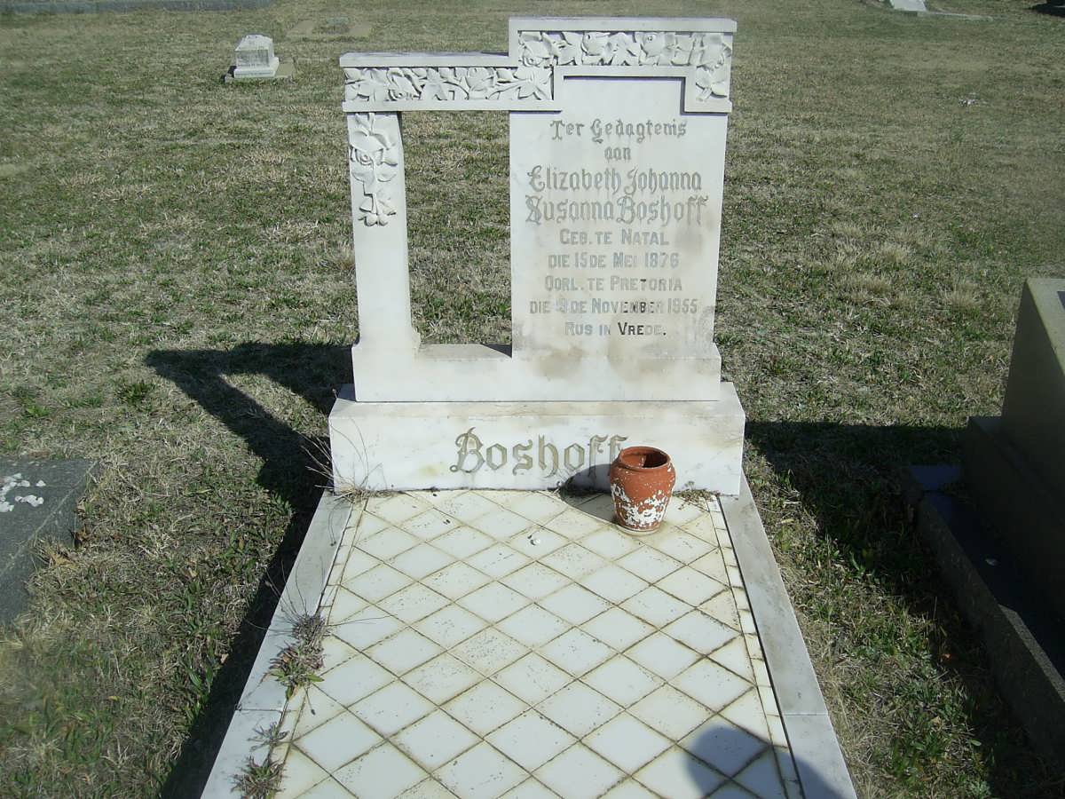 BOSHOFF Elizabeth Johanna Susanna 1876-1955