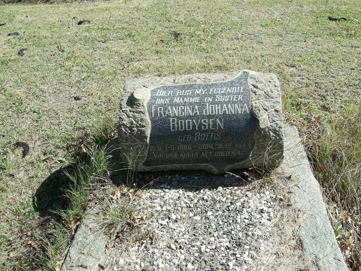 BOOYSEN Francina Johanna nee BOERS 1906-1944