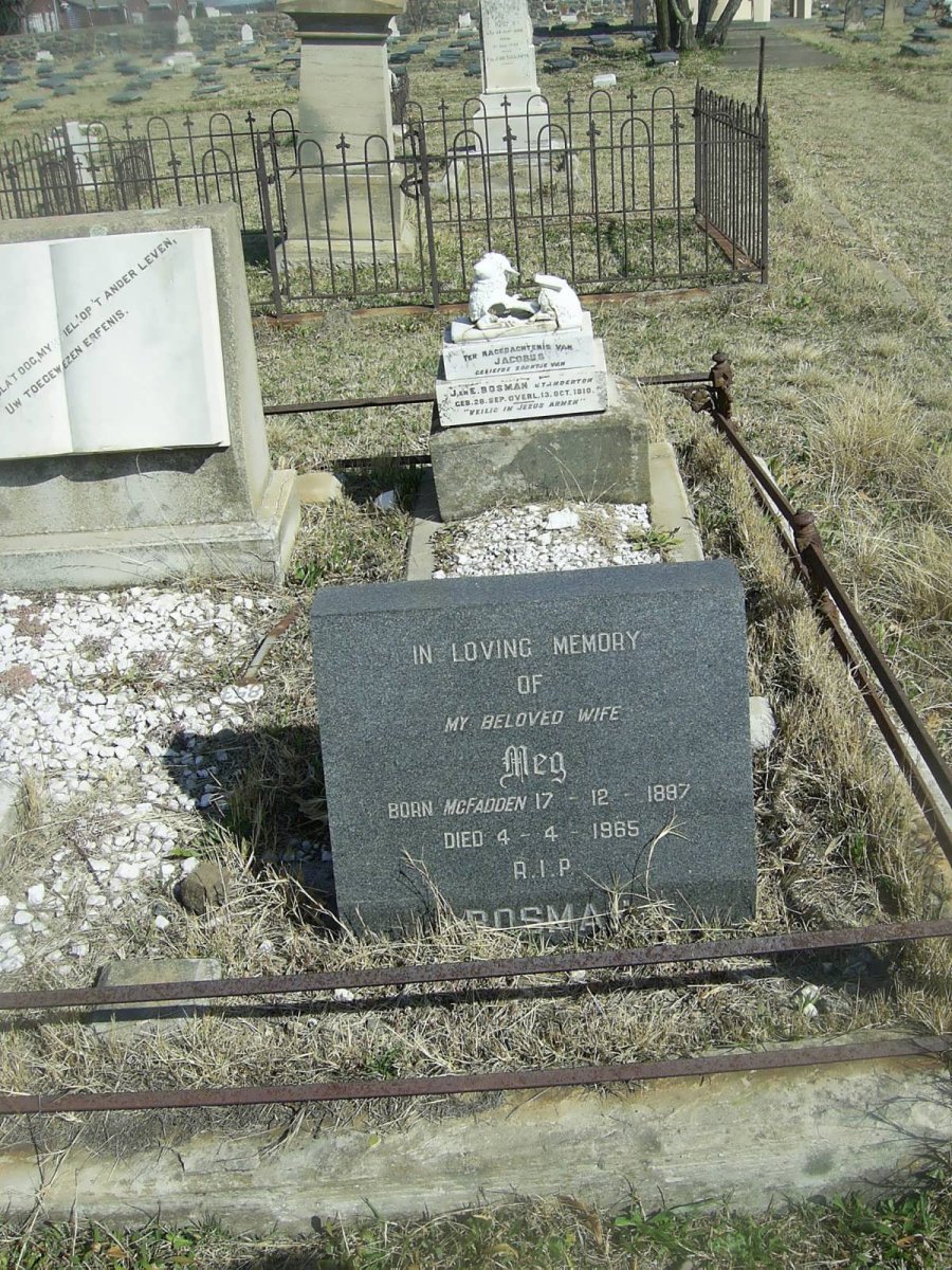 BOSMAN Meg nee McFADDEN 1887-1985