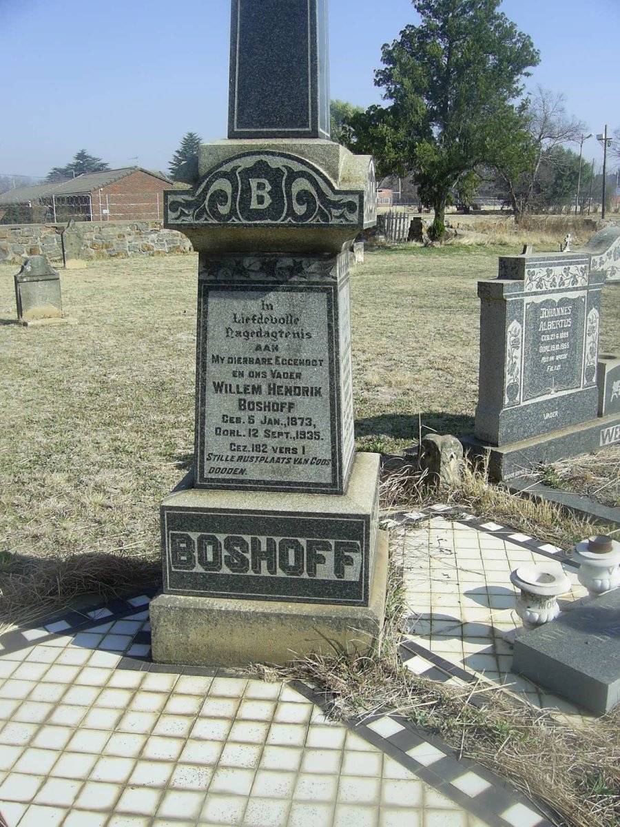 BOSHOFF Willem Hendrik 1873-1935