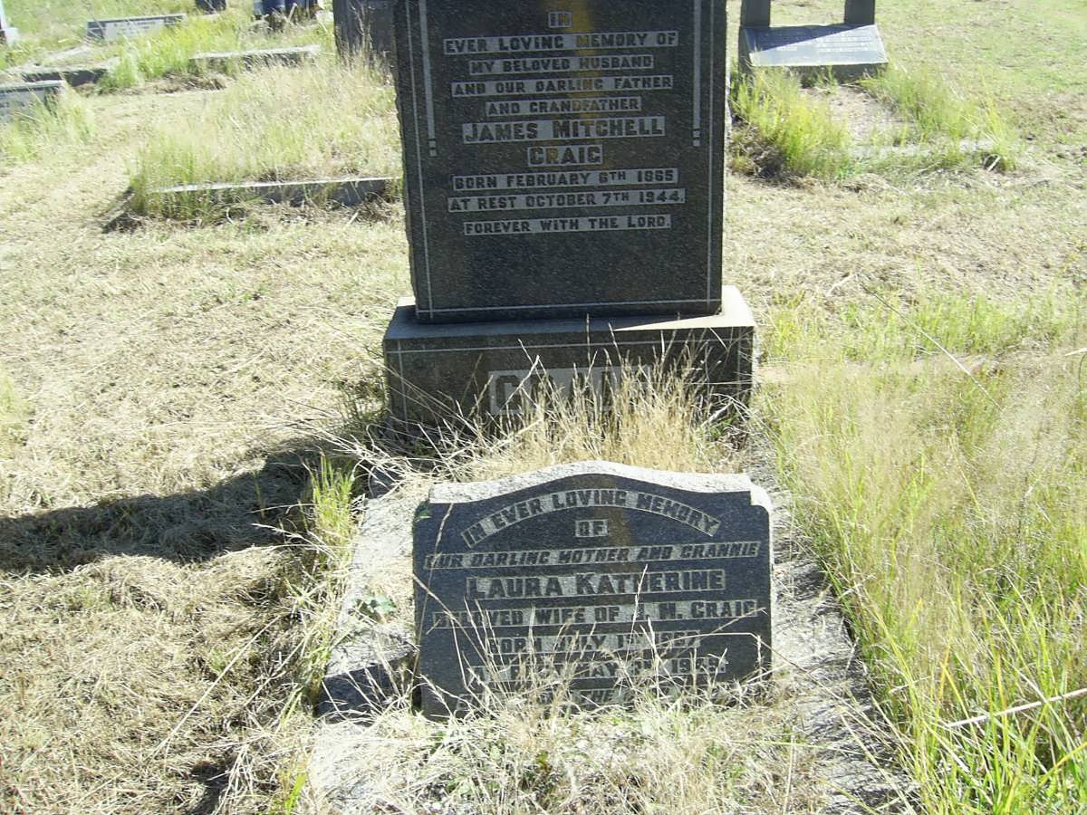 CRAIG James Mitchell 1865-1944 &amp; Laura Katherine 1867-1949
