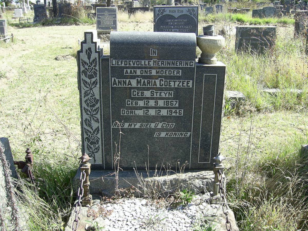 COETZEE Anna Maria nee STEYN 1867-1946