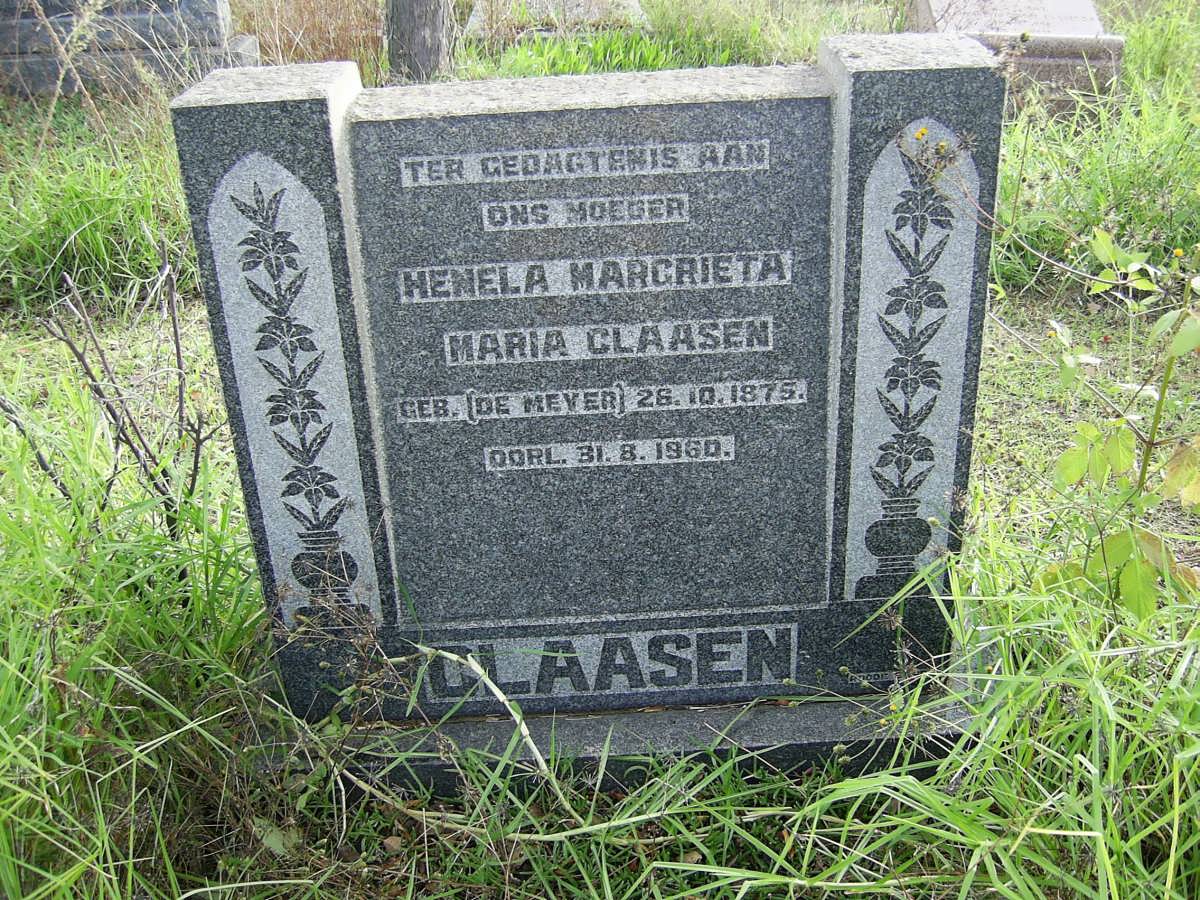 CLAASEN Henela Margrieta Maria nee DE MEYER 1875-1960