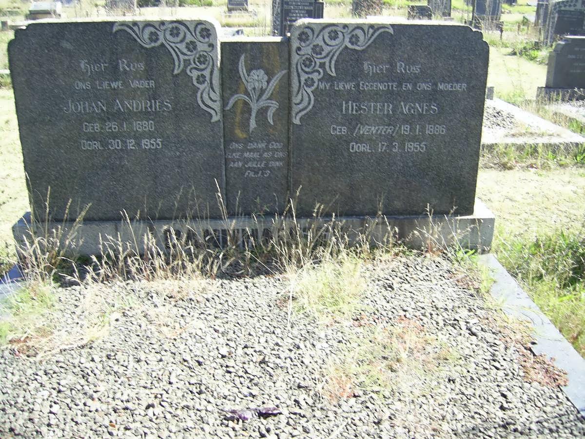 DANNHAUSER Johan Andries 1880-1955 &amp; Hester Agnes VENTER 1886-1955