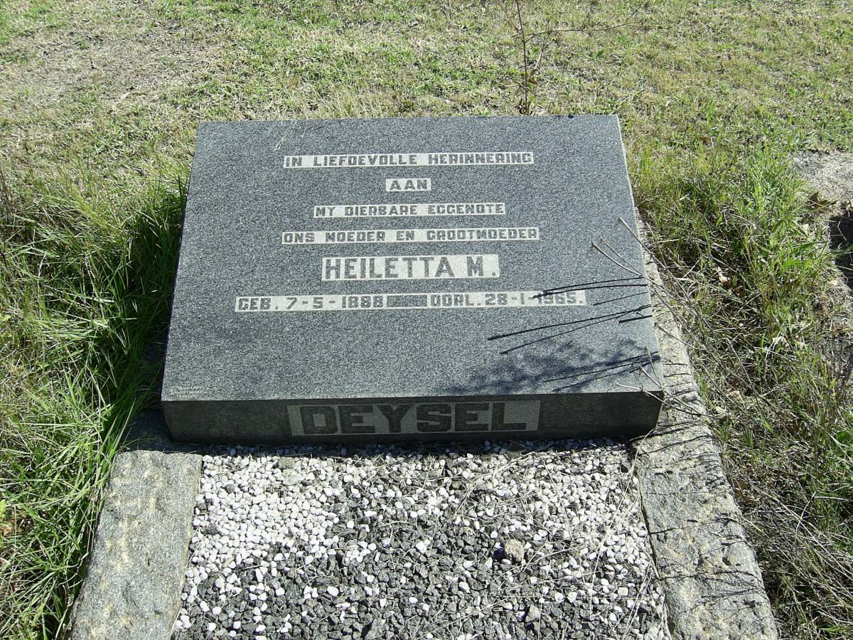 DEYSEL Heiletta M. 1888-1965