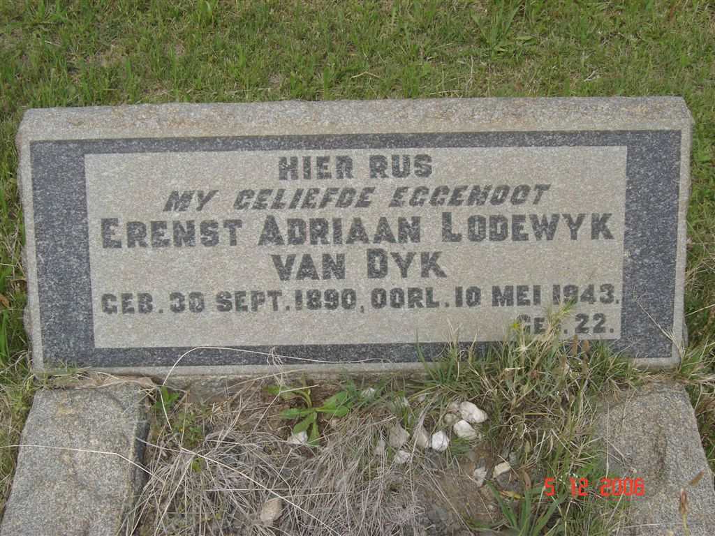 DYK Erenst Adriaan Lodewyk, van 1890-1943