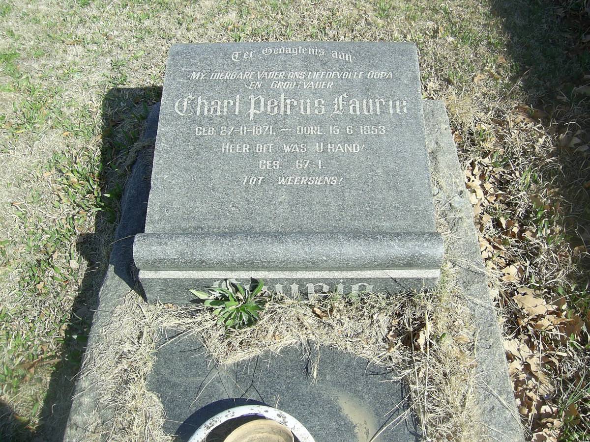 FAURIE Charl Petrus 1871-1953
