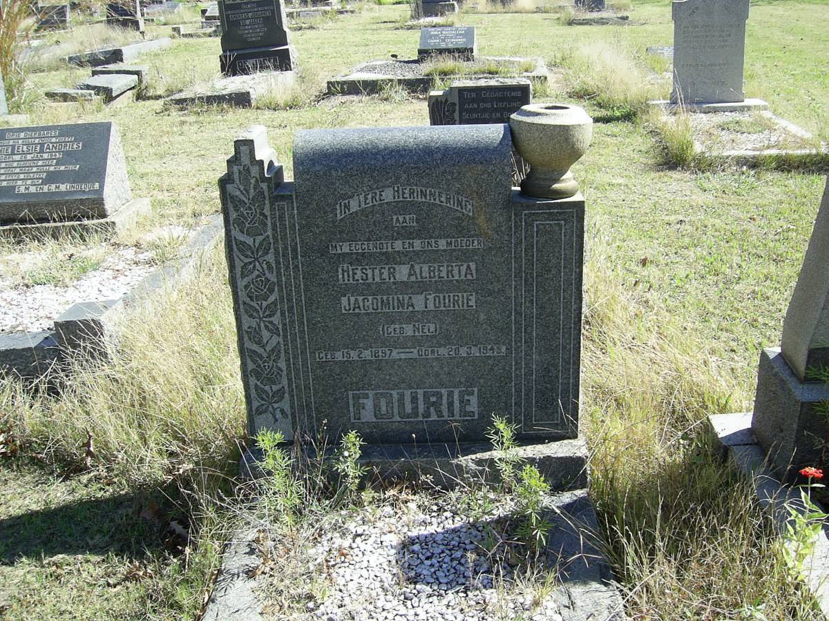 FOURIE Hester Alberta Jacomina nee NEL 1897-1948