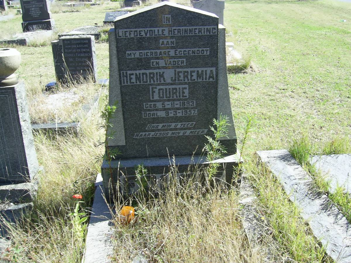 FOURIE Hendrik Jeremia 1893-1957