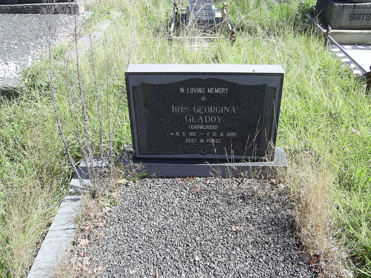 GLADDY Iris Georgina nee CAIRNCROSS 1913-1995