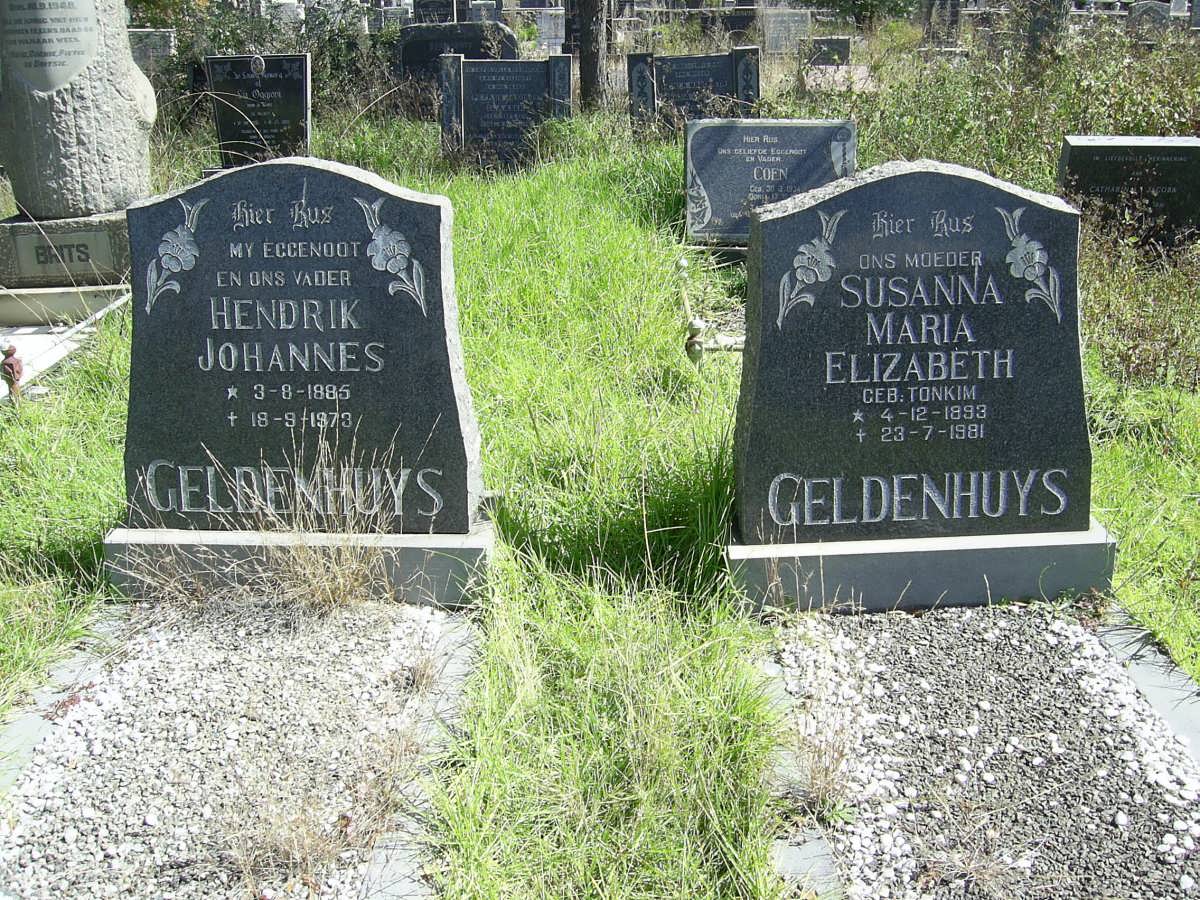 GELDENHUYS Hendrik Johannes 1885-1973 &amp; Susanna Maria Elizabeth TONKIM 1893-1981