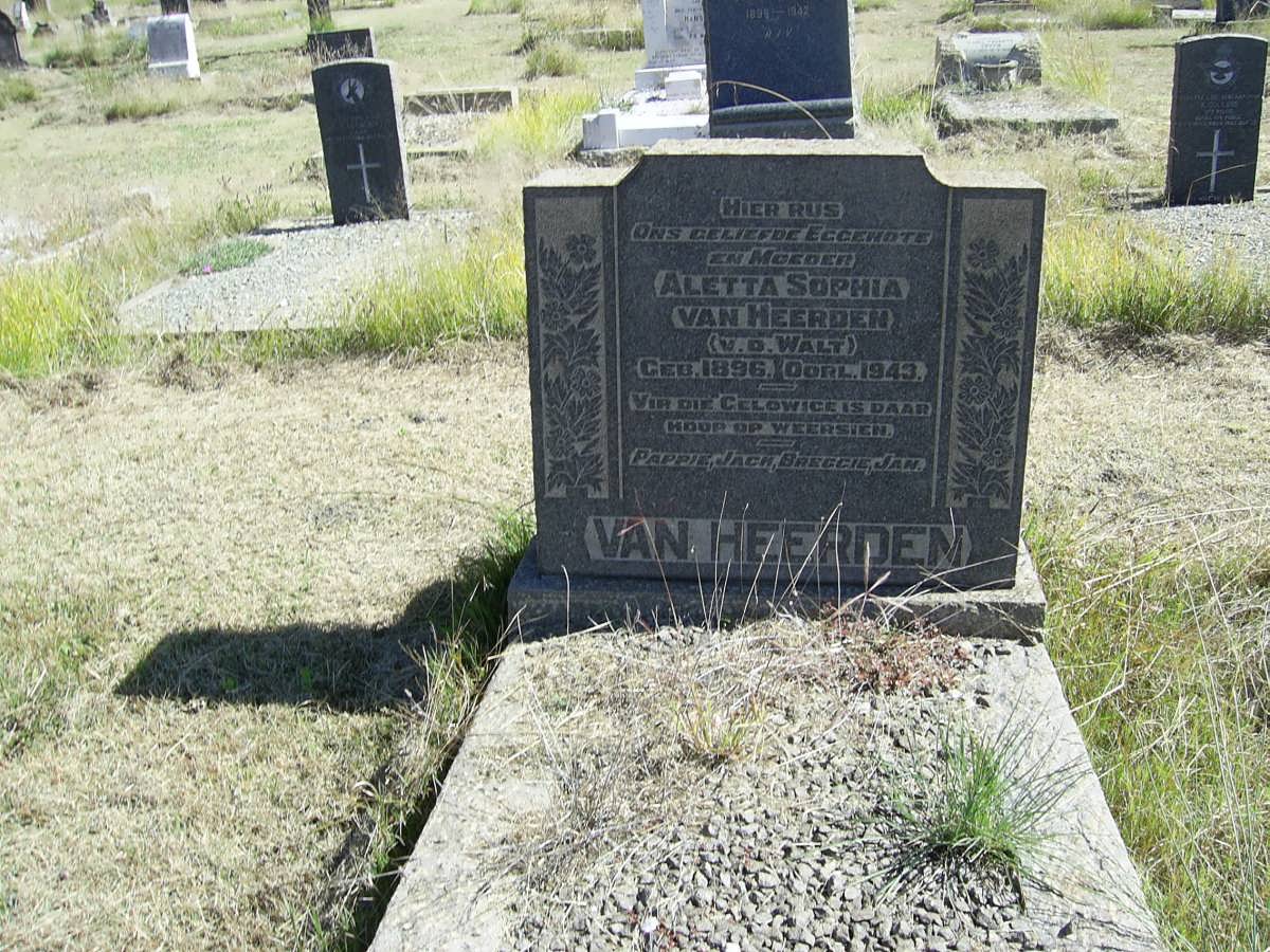 HEERDEN Aletta Sophia, van nee VAN DER WALT 1896-1943