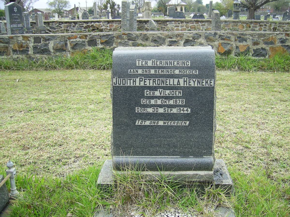 HEYNEKE Judith Petronella nee VILJOEN 1878-1944