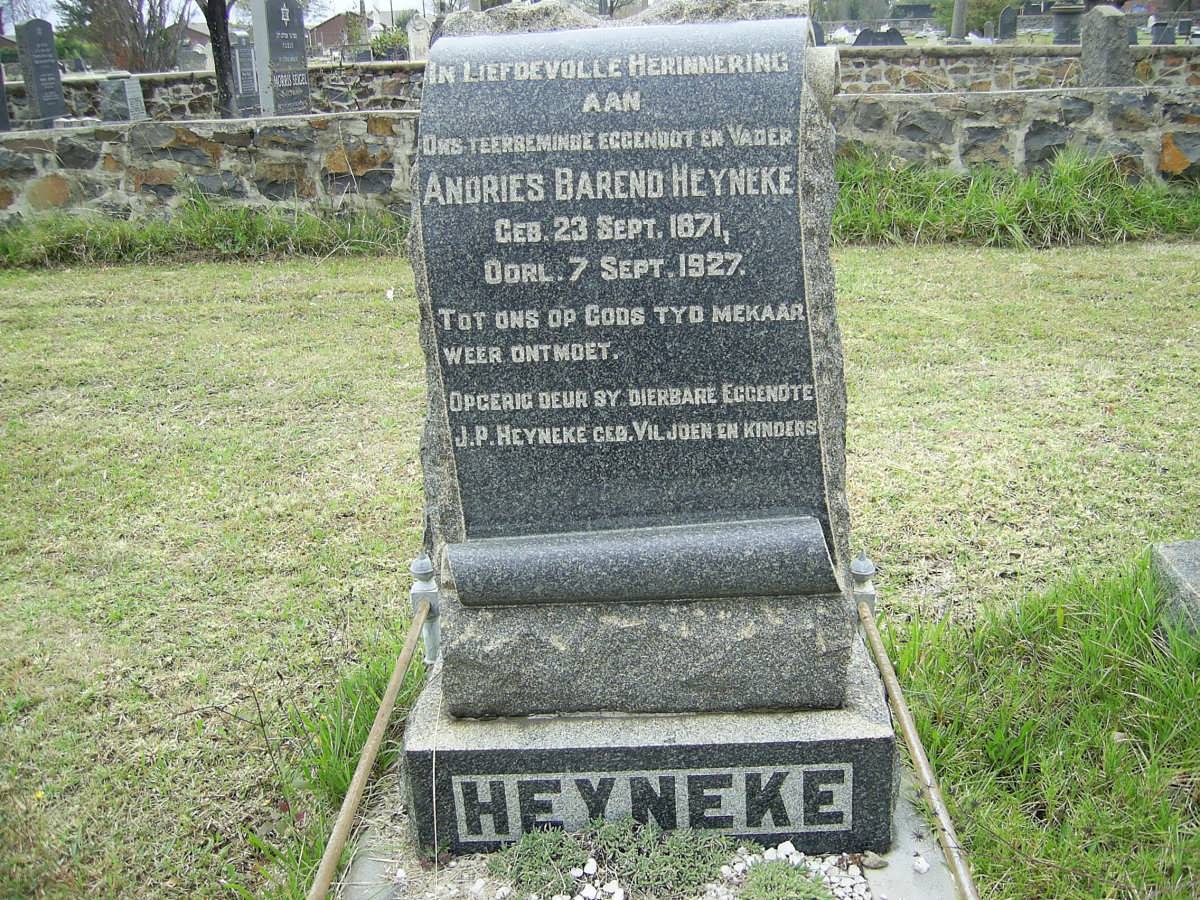 HEYNEKE Andries Barend 1871-1927