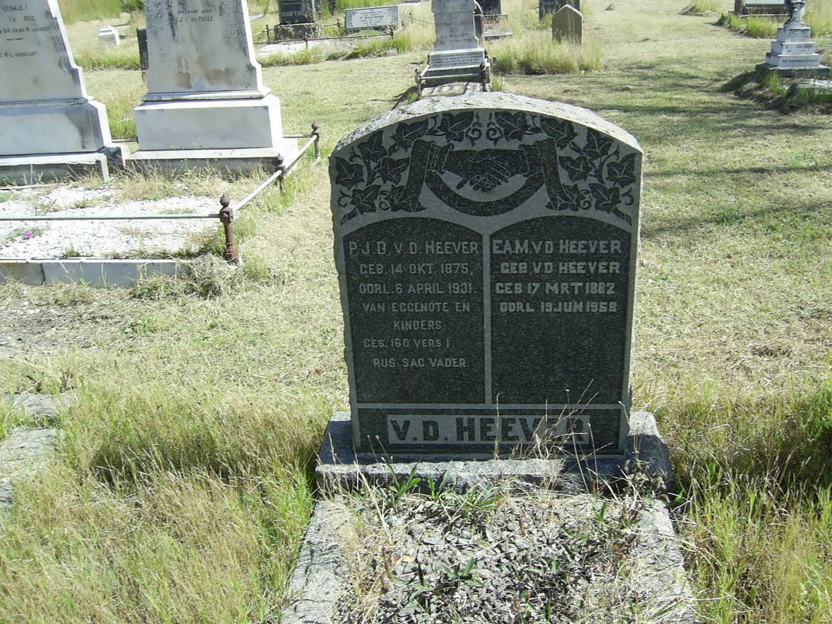 HEEVER P.J.D., van den 1875-1931 &amp; E.A.M. 1882-1958