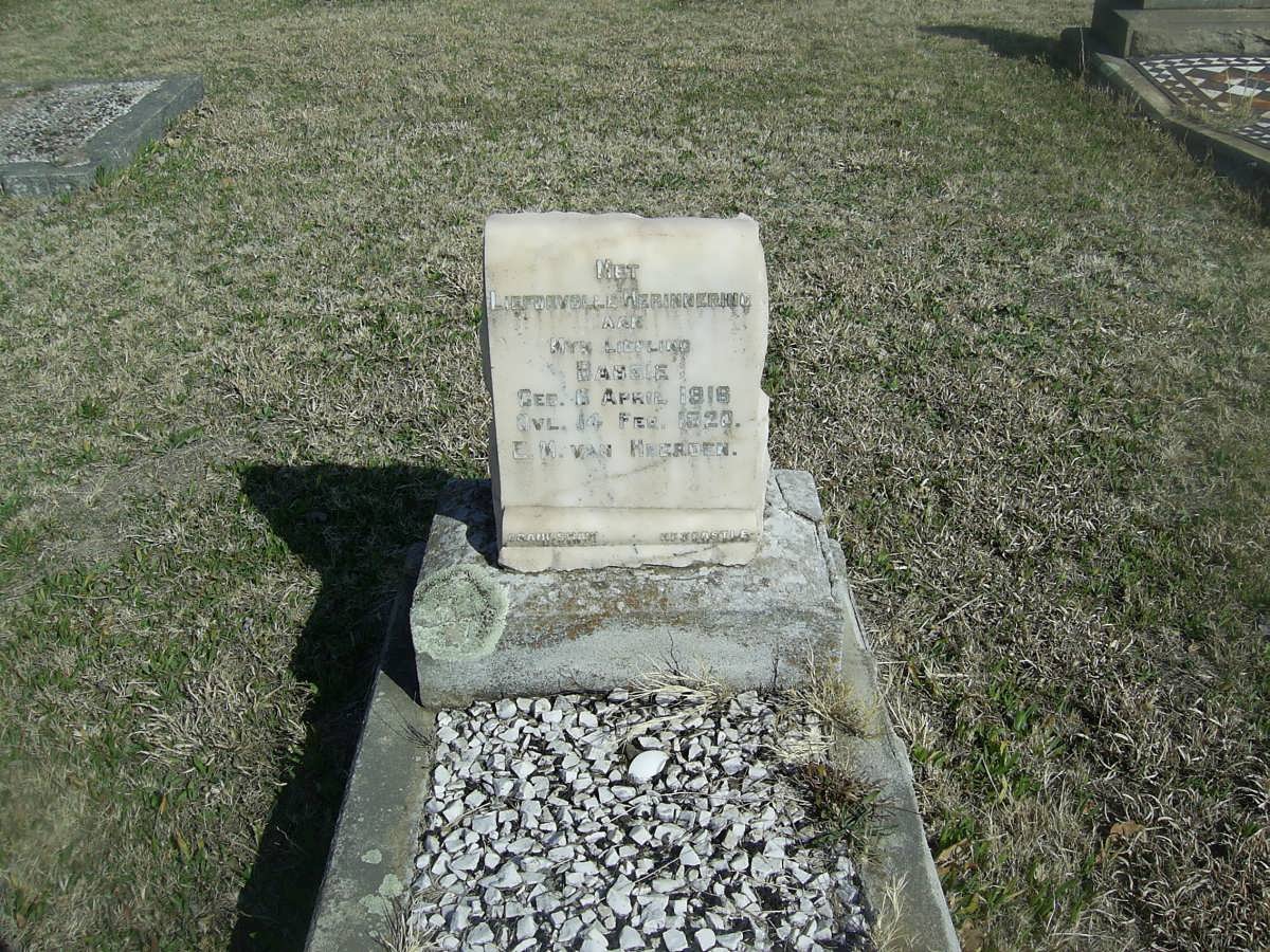 HEERDEN Bassie, van 1918-1923